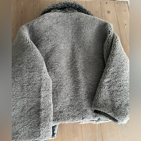 Stand Studio Joann faux fur jacket smoked grey NWT - Picture 7 of 9